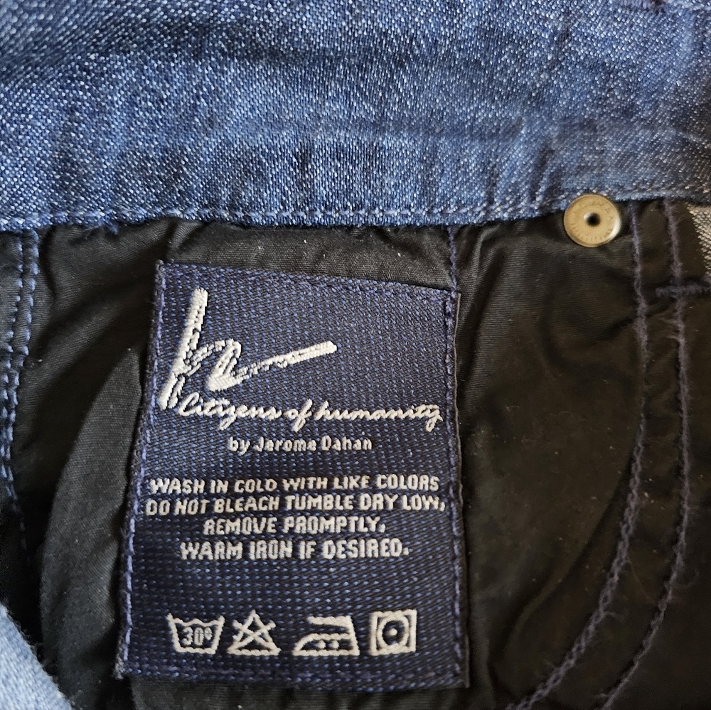 Citizens of Humanity #186 Birkin Wide Leg, Low Rise Stretch Jeans 27 Made in USA - Picture 6 of 9